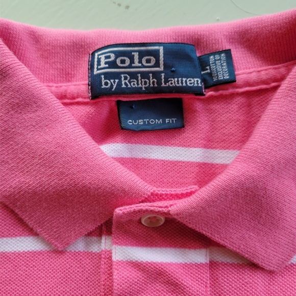 EUC Polo pink 100% cotton polo sz L - Picture 2 of 5